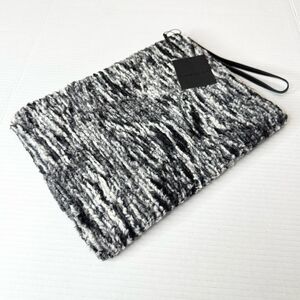 Do Everything In Love Soft Faux Fur Clutch Black Gray